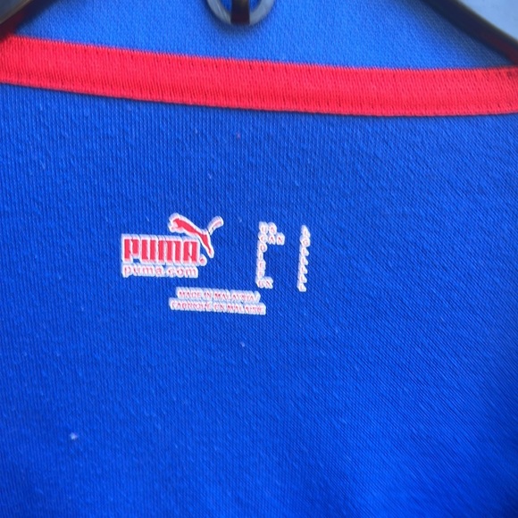 FIGC Italia 1/4 zip Soccer Oversized Long Sleeve Pullover Puma Jersey Hi Collar - Picture 7 of 14